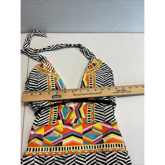 Trina Turk Womens Brasilia V-Plunge One Piece Swimsuit Multi-Colored Size 8 - Picture 10 of 13